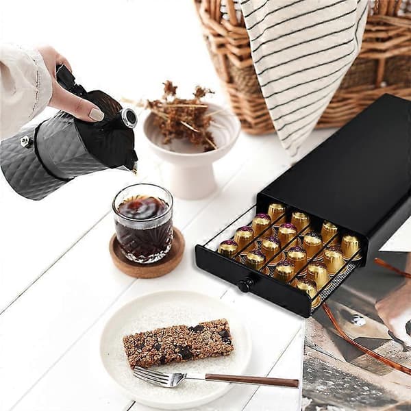 Förvaring för 40 kaffekapslar, ställ för Nespresso-kaffekapslar
