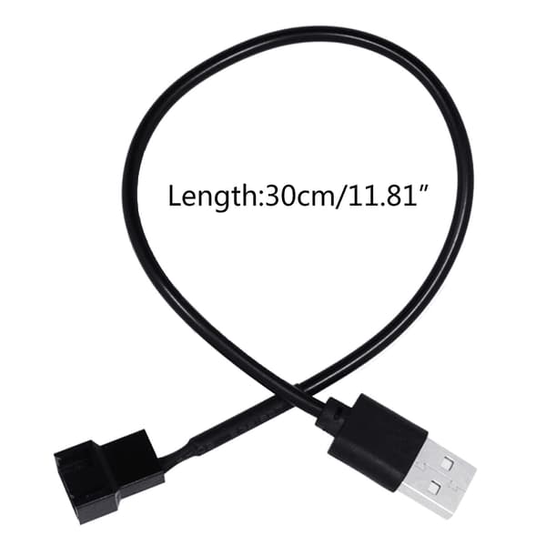 USB til 4-pins vifte kabel USB til CPU vifte adapterledning Kompatibel med bærbare datamaskiner vifter 5V