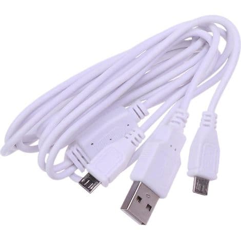 2-in-1 kaksois-Micro USB–USB-kaapeli – nopea puhelimen lataus – 2 metriä