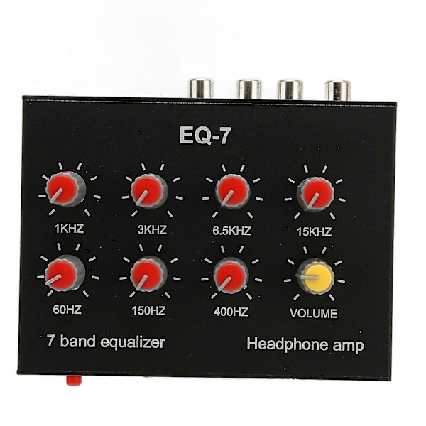 7-bånds lyd equalizer output input equalizer høj bas justering qp