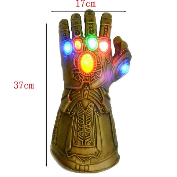 Voksen Thanos Infinity Gauntlet Handske Cosplay Endgame Infinity War Flash Led