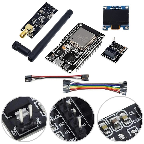 DTU DIY-sæt Nem integration Realtidsydelseovervågning Stærk NRF24L01+ Antenne Høj kompatibilitet