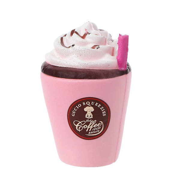 11CM Kaffekopp med sugrör Squishy leksaker Kawaii Doft Långsamt stigande Pressa för docka