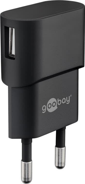 USB-A-laturi (5W) musta