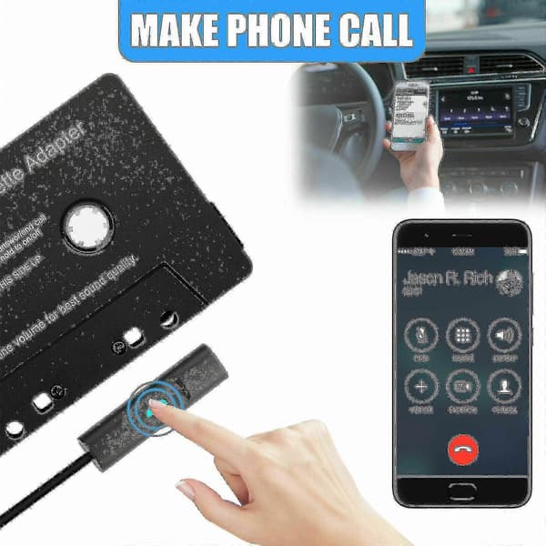 Bil Stereo Bluetooth Kassett Mottaker Tape Spiller Bluetooth 5.0 Kassett Aux Adapter