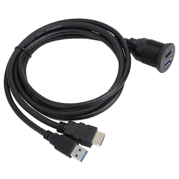1 meter USB3.0 til HDMI forlængerkabel - indbygget husholdningsvandtæt konverteringslinje