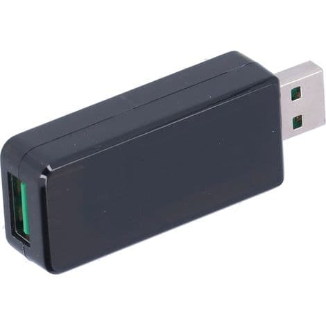 USB-tester med digital LCD-skjerm, USB-ladedetektor, voltmeter for Android-enheter (svart)