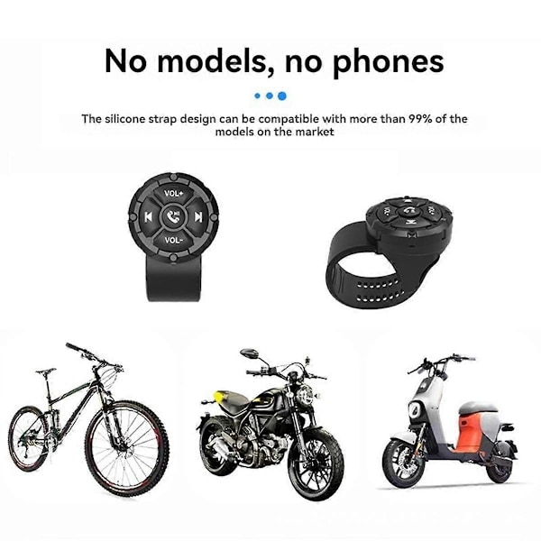 Styrehjulsstyring for bil 5 knapper Bluetooth fjernkontrollknapp Hjelm øretelefon Motorsykkel styre Media Controller