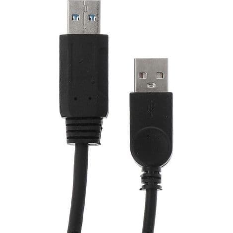 USB 2.0 hann-til-hunn splitterkabel for samtidig lading