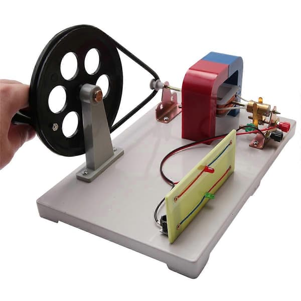 Handvevad AC- och DC-generatormodell, Demonstrationsmotor-generatormodell, Apparatexperiment
