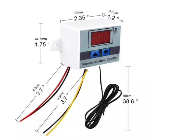 Termostat og temperaturprogrammerer intelligent temperaturkontrollbryter XH-W3002, 12V 120W
