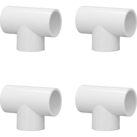 12 delar PVC T-kopplingar, plastanslutningar för vattenrör, 25 mm diameter, DIY VVS