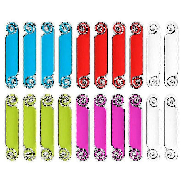 20 st Kabelmärken Kabelhanteringsetiketter Flerfärgade Kabelmärken Sladdidentifieringsetiketter För Usb Co