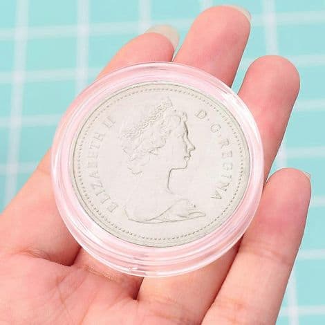 Rund Akryl Myntförvaringslåda Tävlingspris Märkesbroschhållare