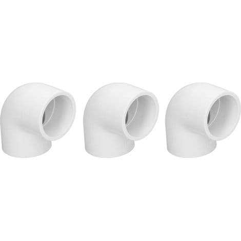 12 Stykker 90° PVC-albue til 20 mm vandrør - Plast VVS-fitting