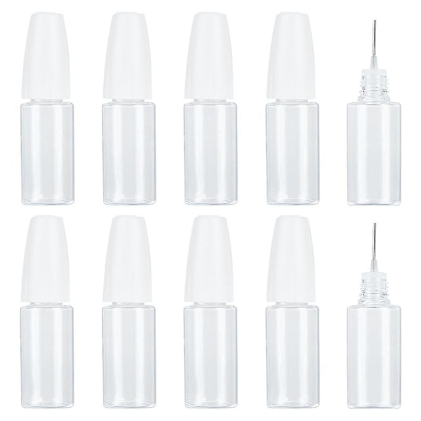 20Pcs Precision Tip Applicator Bottles, 10ml/0.34oz Dispensing Needle Bottle PET Empty Glue Bottle