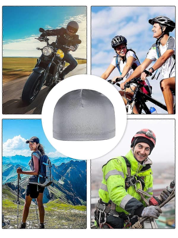 6 Stycken Hjälmfoder Skull Caps Svetttransporterande Mössa Löparmössor Cykel Skull Caps för Män Kvinnor