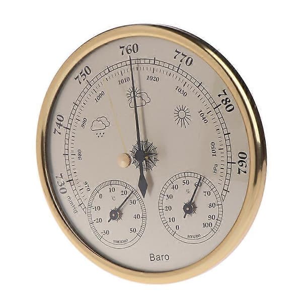 Veggmontert Barometer Termometer Hygrometer Værstasjon Hengende