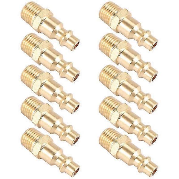 Mässing 1/4 tum NPT Hane Luftslang Snabbkopplingsadapter, Luftkoppling Plug Kit, Luftkompressorbeslag bs