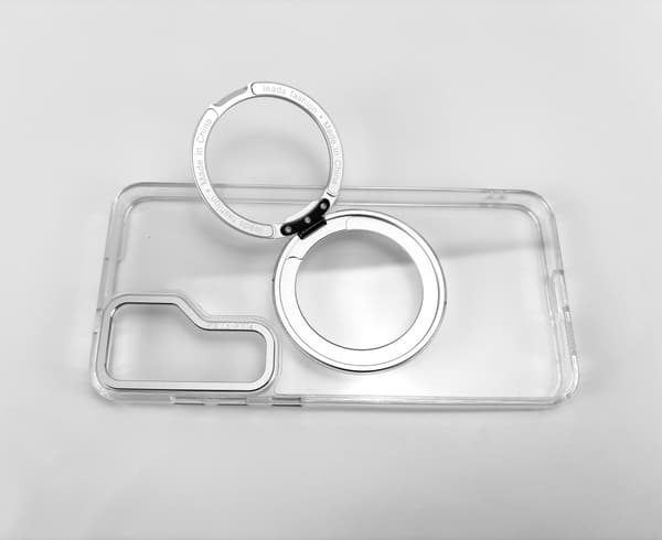 Protective Samsung Case with Magnetic Stand Transparent Samsung Galaxy S24 Plus