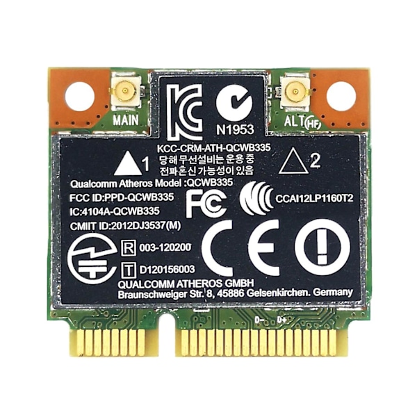 AR9565 WiFi-kort QCWB335 Mini PCIE Bluetooth 4.0 150 Mbps 2,4 G för XP Win7 Win8 Linux-system