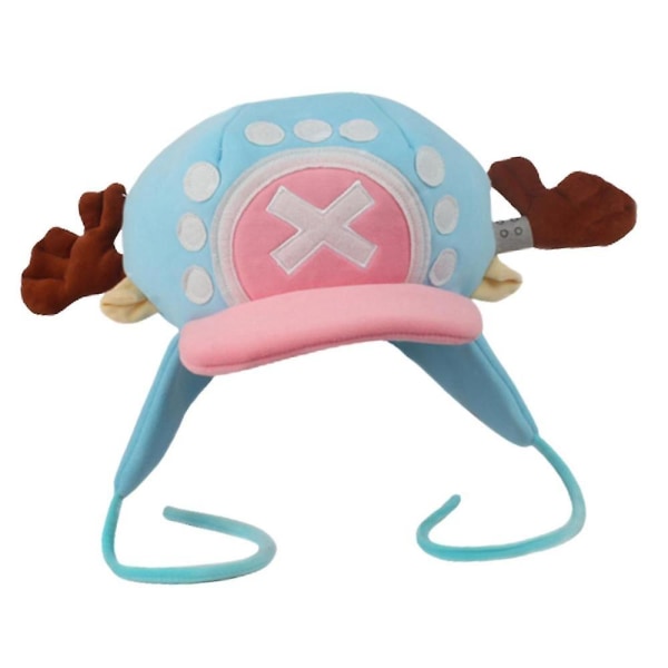 Varm vinterkasket Cosplay Tony Chopper Bomuldshat Sød Anime Kawaii Plyslegetøj Blå