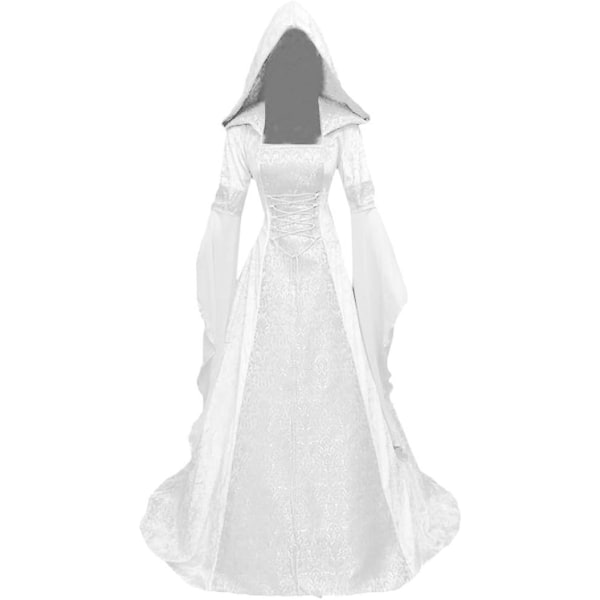 Kjole Kvinne Vintage Hette Witch Cape Kjole 4XL