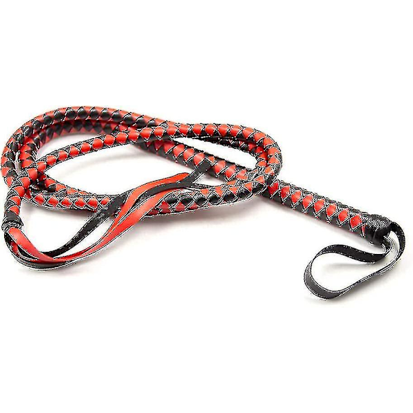 Bullwhip - Håndlaget av kvegsskinn, skreddersydd mage og støttekonstruksjon, perfekt gave til hester.