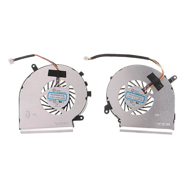 1 Pari CPU GPU L+R Jäähdytystuuletin Jäähdytyselementti Jäähdytin Msi Ge62vr Gp62mvr Gl62m -malleille