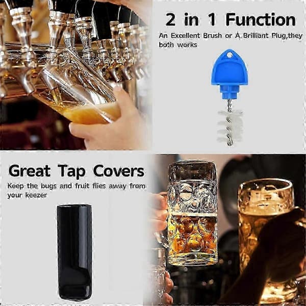 Ölkran Plug Brush 18-pack kompatibel med Draft Beer Faucet Cap Plugs-Good
