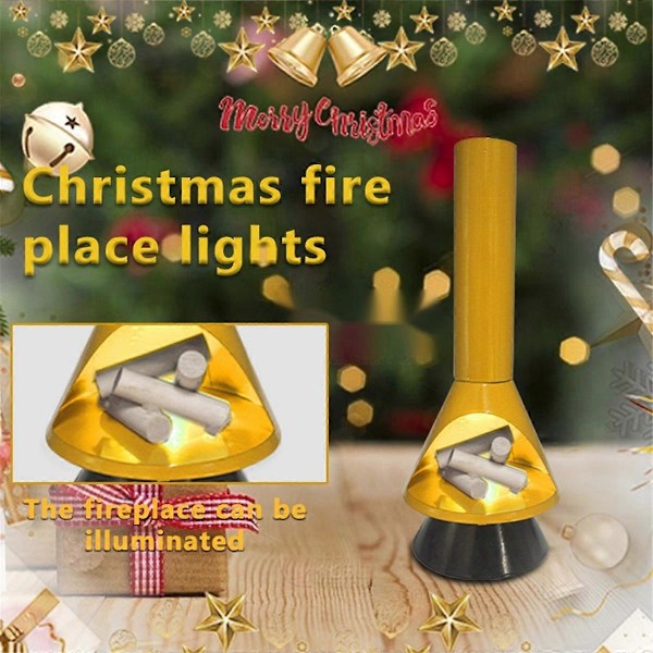 Jul Eldstad Lyktor Dekorativa Flameffekt LED Eldlampa Batteridriven Portabel Eldstad Inomhus Utomhus B