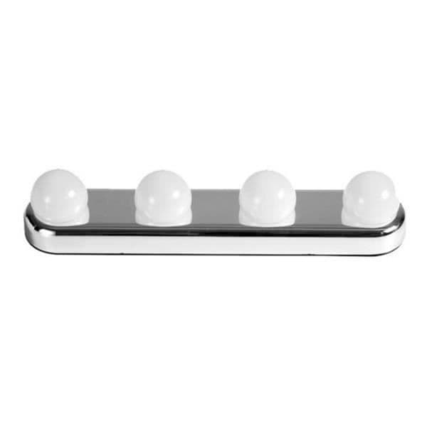 Makeupspejllys - 1W - Hvid - Bærbart og trådløst, 4 LED-pærer, til sminkebord