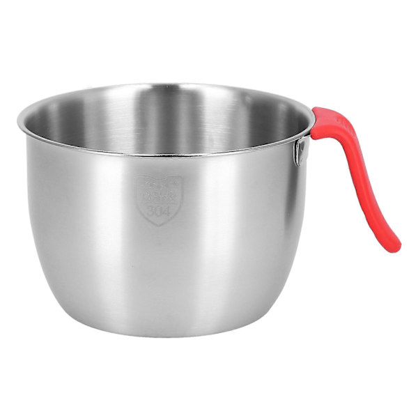 Rustfritt stål blandeskål med håndtak, sklisikker, dyp, sprutsikker, eggepiskeskål for salatservering, 3600 ml