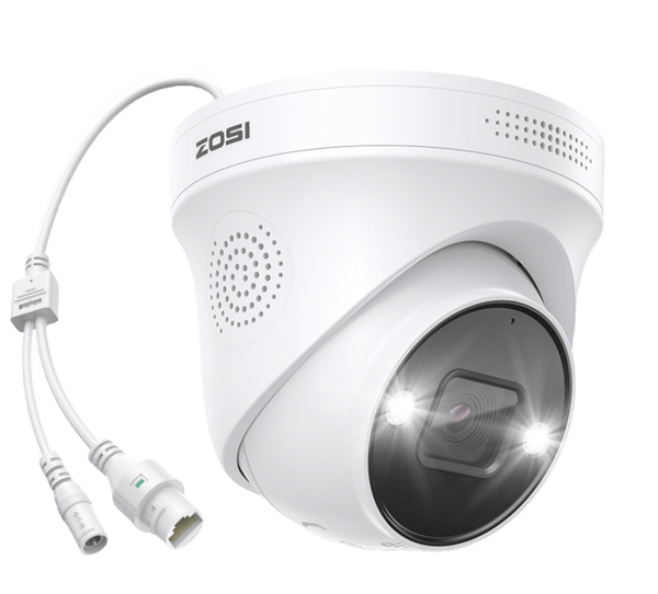 POE 5MP IP-webkamera, 2-veis lyd, nattsyn, lyd- og lysalarm, IP66