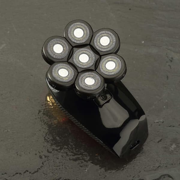 7d Elektrisk barbermaskin erstatningshoder 7 hoder hode (gull)