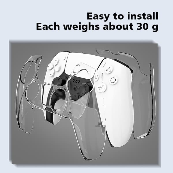 Krystalklar PS5-controller skal