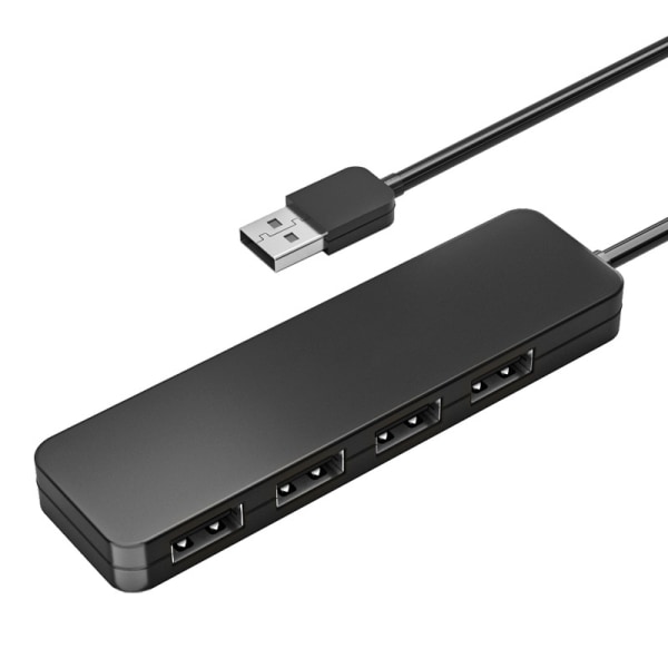 USB3.0 multi-port extender aluminiumlegering material kortläsare hubb dator expansionsdocka Black