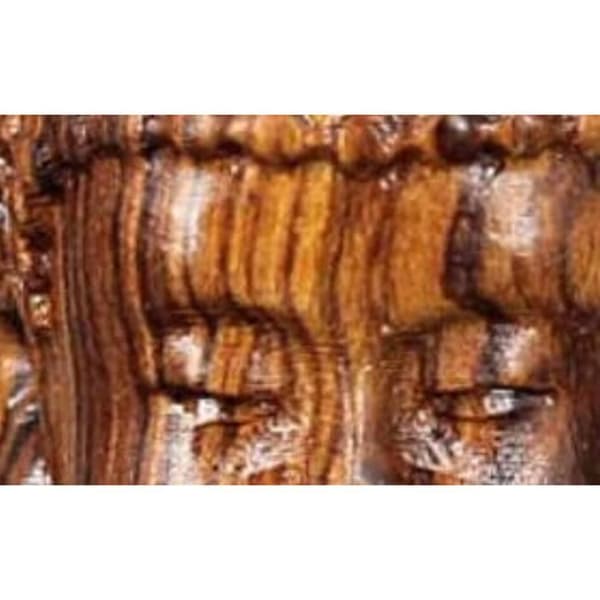 Statue - Buddha - Utskåret i tre - 7 cm - Etnisk dekorasjon - Innendørs