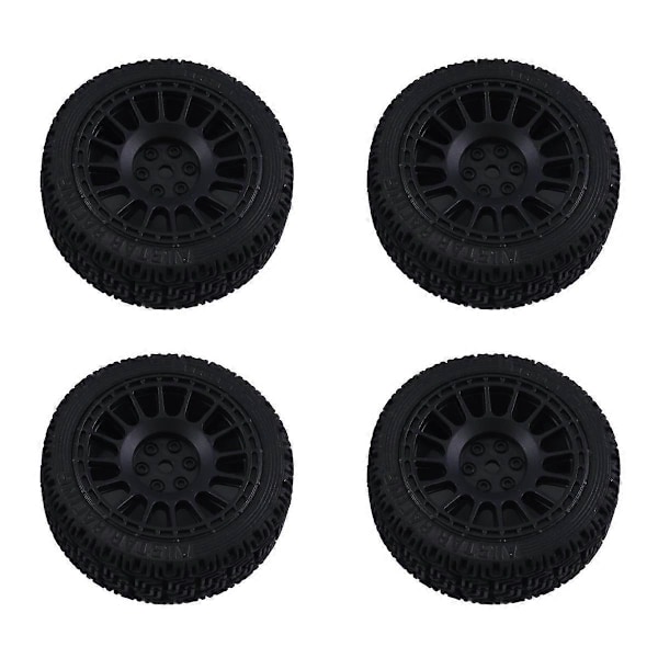 68mm 1/10 RC-auton renkaat maantieajoon, Touring-auton renkaat vanteilla TT01 TT02 TT02B XV01 TA06 PTG-2, Musta