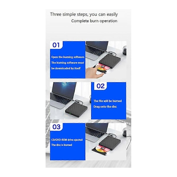 USB3.0 Ulkoinen Kannettava Blu-Ray-tallennin TYPE-C DVD-poltin Kannettava Blu-Ray-asema Tukee 3D 25G 50G