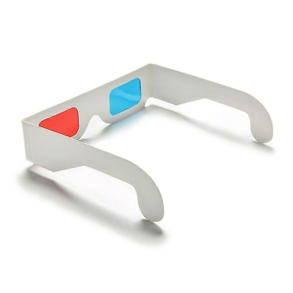 10 st Universal Anaglyph Kartongpapper Röd Blå Cyan 3D Videoglasögon