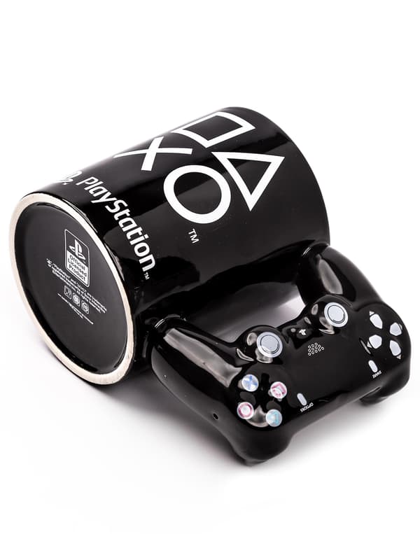 PlayStation Unisex 3D Håndtak Kopp Svart Spillkontroller - One Size