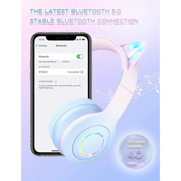 Bluetooth-headset for barn med HD-mikrofon
