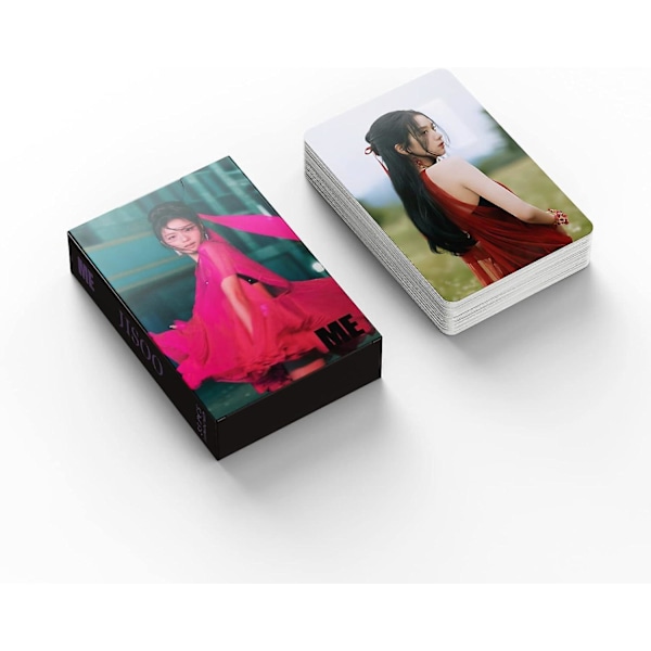 55 st Blackpink Jisoo Första Albumet Me Fotokort Solo Flower Nya Albumet 2023 Mini Fotokort BP Jisoo Posterkort Present till Fans