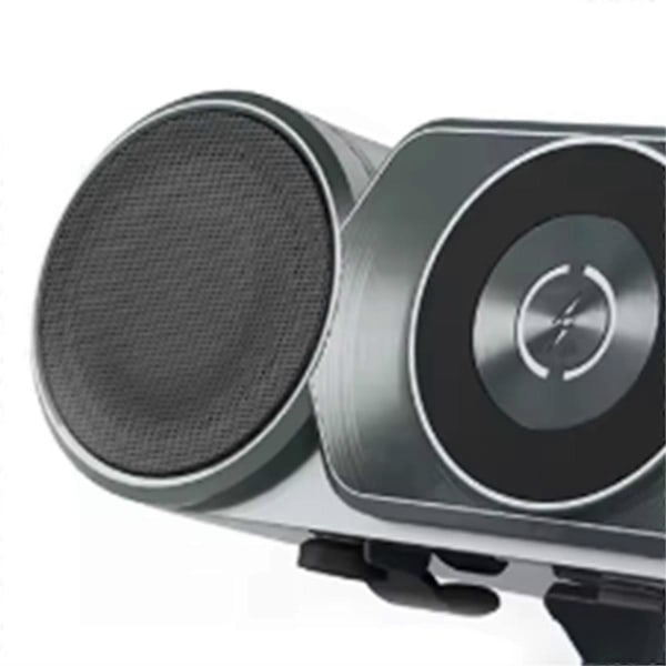 Trådlös Laddning Bluetooth Högtalare FM Radio TF AUX USB Handsfree Väckarklocka Dekoration Ambient Li