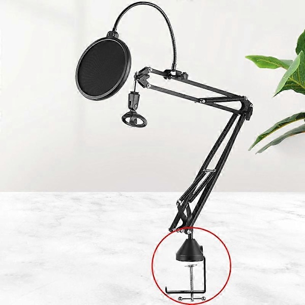 Kraftig Metall Bordmonteringsklemme Cantilever Brakett Klemme for Mikrofon Oppheng Bom Saks Arm Stativ Holder