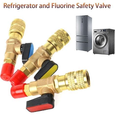 1/4\" han til 5/16\" hun SAE R410A lige kugleventil til AC-opladning, kølemiddelventil, airconditionfitting.