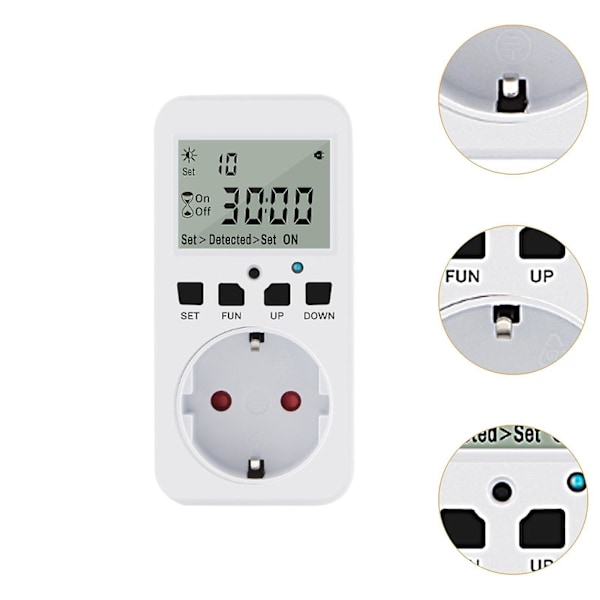 Timer Switch Programmerbar Timer Switch Fläkt Utomhus Digital Timer Uttag Kontakt