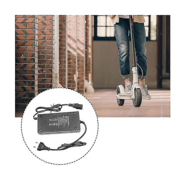 Strömadapter för elscooter 48V Laddningsadapterdelar Strömladdare (EU-kontakt)