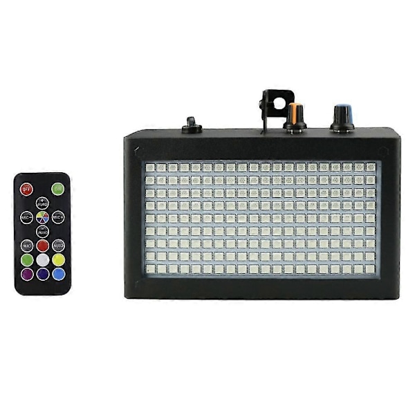 180 Strobe Blixtlampa Bärbar 35W RGB Fjärrkontroll Ljudstyrning Strobehastighet Justerbar Lämplig för Scen Disco Bar Fest Klubb (EU-kontakt)